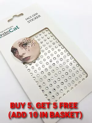 Face Gems Adhesive Glitter Jewel Tattoo Sticker Festival Party Body Make UPKAZ01 • £2.89