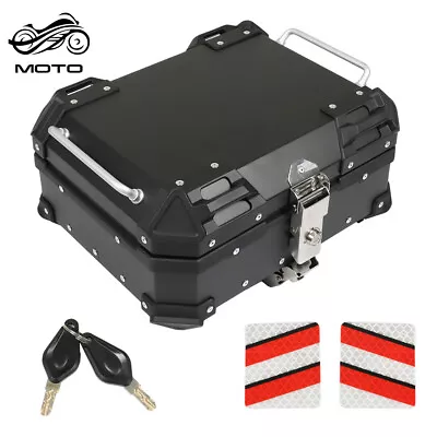 22L Black Motorcycle Luggage Waterproof Tail Box Scooter Trunk Storage Top Case • $84.34