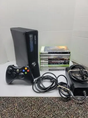 $79.99 • Buy Microsoft Xbox 360 S Slim Console Model 1439 Black System 250GB Bundle - Tested