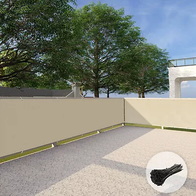 30   2.5' Tall Balcony Fence Windscreen Privacy Screen Cover Garden Pool Beige • £38.57
