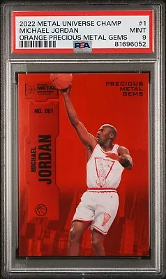 2022 Metal Universe Michael Jordan Precious Metal Gems Orange PMG PSA 9 Mint • $5000