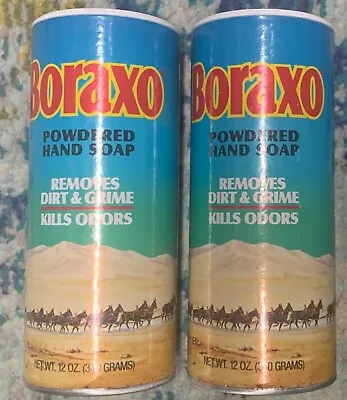 VINTAGE~BORAXO Powdered Hand Soap 12 Oz Lot Of 2 *NEW OLD STOCK 1997 • $44.99