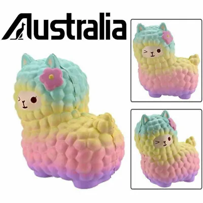 $14.58 • Buy Jumbo Rainbow S Quishy Jumbo Sheep Alpaca Slow Rising Stress Relief Toy Hot