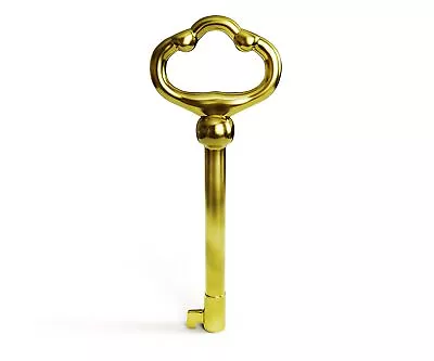 KY-2 Skeleton Key Reproduction Brass Plate Hollow Barrel Key For Cabinets Dr... • $27.48