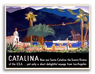 $23.95 • Buy 1935 Catalina Island California Vintage Style Travel Poster - 24x32