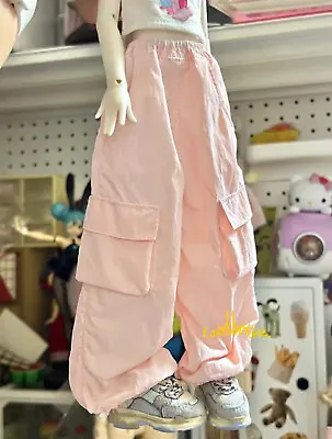 1/4 MSD BJD Doll Clothes​ Cargo Pants Jogger Pants Wide Leg Trousers 3 Colors • $20.17