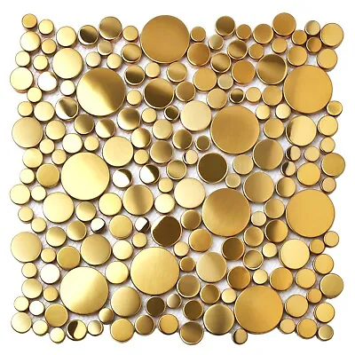 Metal Backsplash Tile 5 Sheets Penny Round Bubble Mosaic Tile For Wall And Floor • $116.66