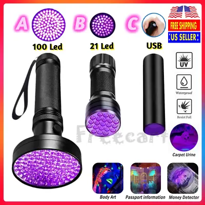 UV Flashlight Ultra Violet Tactical Black Light Mini Torch 395NM Inspection LED • $14.18