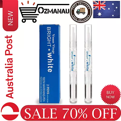 Teeth Whitening Pen (2 Pens) Venus Visage 20+ Uses Effective Painless Easy Use • $29.99