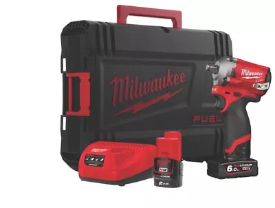 MILWAUKEE M12FIWF12-622X M12 FUEL 1/2  IMPACT WRENCH Kit 580ge With Batteries • £140