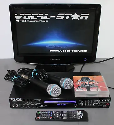 £68.39 • Buy Vocal-Star VS-1200 Karaoke Machine Player - 2 Mics - 150 Songs - With Remote