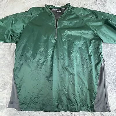 Mizuno Teamwear Rain Jacket Mens XX Large Short Sleeve Green Golf Baseball • $21.95