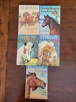 Lot 5 MARGUERITE HENRY Vintage 1970s Books Rand McNally Misty Stormy & Mustang • $20