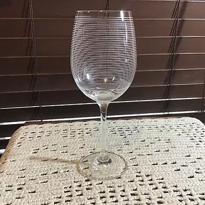 1 Mikasa Cheers Horizontal Lines 8 3/4” White Wine Crystal Glass • $8.09
