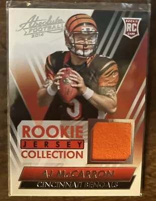 2014 Panini Absolute Aj Mccarron Rookie Jersey Collection Cincinnati Bengals • $3.25