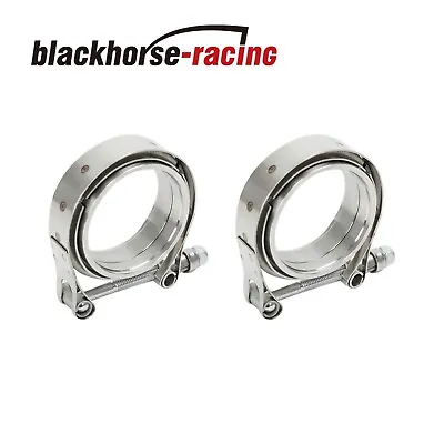 2 X Universal 3  Inch Stainless Steel V-Band Turbo Pipe Exhaust Clamp Vband • $28.97