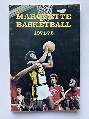 1971-72 Al McGuire's Marquette Warriors Official (EX++) Media Guide • $14.99