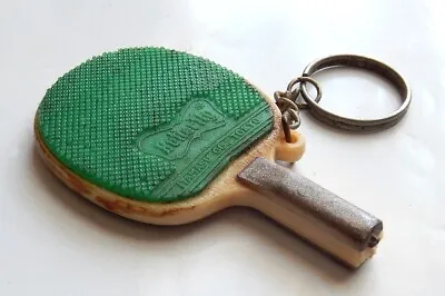 VINTAGE KEYCHAIN BUTTERFLY RACKET TOKYO JAPAN MINIATURE MODEL TABLE TENNIS 1970s • $99