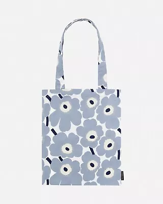 Marimekko Uniko Fabric Tote Bag Light Blue Cotton 100% Japan Exclusive Limited • $84.99
