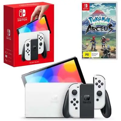 Nintendo Switch OLED Model White Console With Pokemon Legends Arceus Bundle • $571.95