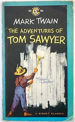 The Adventures Of Tom Sawyer By Mark Twain 1963 Vintage Paperback NAL • $1.49