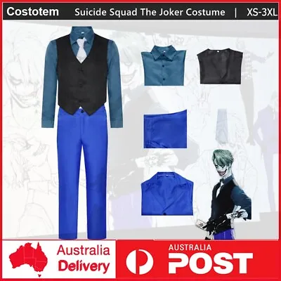 Suicide Squad The Joker Costumes Cosplay Christmas Masquerade Suits Full Set • $89.68