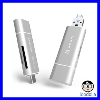 $44.90 • Buy Adam Elements CASA C05 USB-C / Typc-C, 4K Video, 5 Port Card Reader, Silver