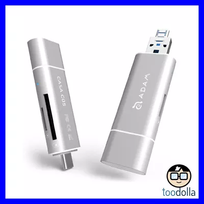 Adam Elements CASA C05 USB-C / Typc-C 4K Video 5 Port Card Reader Silver • $44.90