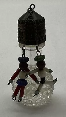 Vintage Irice Perfume Bottle Boy & Girl Dangles Czech 1930's • $184.99