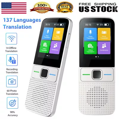 Smart Two-Way Real Time 137 Languages Translator Device Instant Voice US • $69.34