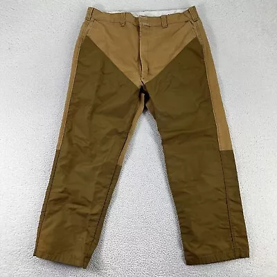 VINTAGE Ruddy Duck Brush Pants Mens 40x30 Brown Hunting Made USA Shrinkage • $26.30