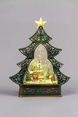 Christmas Tree Globe Nativity Scene Light Up Musical Glittering Xmas Home Decor • £30.80