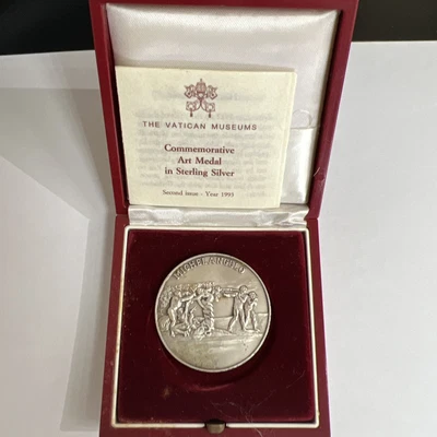 $29 • Buy 1993 Vatican Museum Sterling Silver Art Medal Michelangelo 24.8 Grams With Box