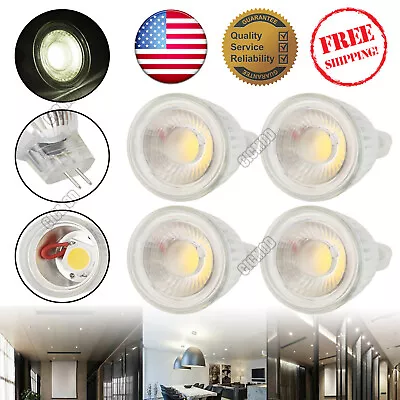 4Pcs GU4 MR11 LED Spot Light Lamp Bulbs Downlight DC AC 12V Cool White 3W=30W • $11.82