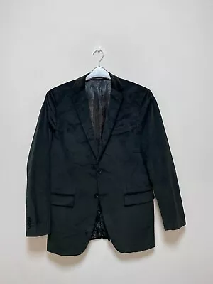 Decenio Men's VELVET Black Slim Fit Cotton Blazer Jacket Size EU50 UK40 • $43.16