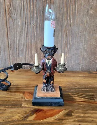 Vintage Monkey Butler Mini Accent Lamp ~ Rare Find! ~ Works!  Incl. Bulb & Shade • $65