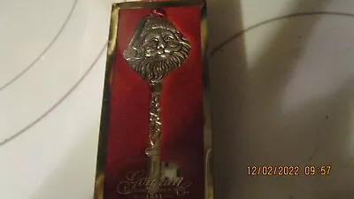  Vintage. Gorham.  Old Saint Nick's Key  Christmas Ornament Silver Plated • $5.50