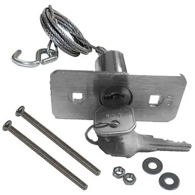 Garage Door EXTERNAL EMERGENCY Release Device - Flat Key Type Lock With 3' Cable • £18.50