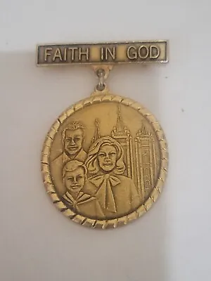 Vintage Faith In God Medal Award Boy Scouts BSA Mormon LDS Coin Medallion Pin  • $0.99