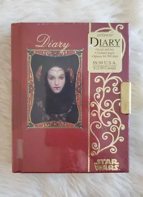 $16.54 • Buy Disney Star Wars Princess Amidala Journal Diary W/Lock & Key