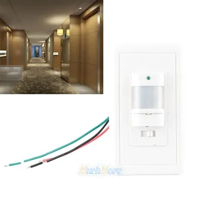 Occupancy Motion Sensor Wall Switch PIR Manual On/Off White Infrared Automatic • $14.99