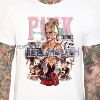 P!nk Trouble T-shirt - Mens & Women's Sizes S-XXL - Pink Music Art Alicia Moore • £15.99