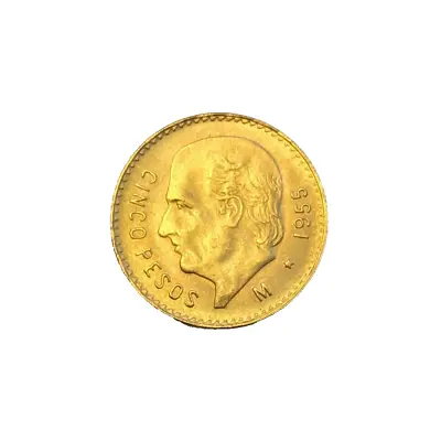 1955 Mexico $5 Pesos - Mexican Gold Gem BU Coin - C22 • $315