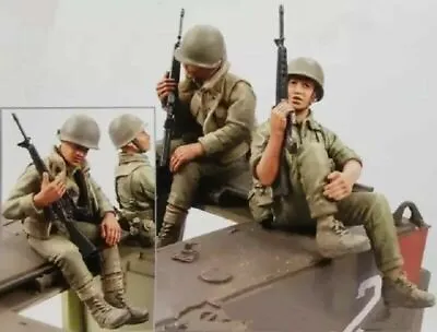 $17.09 • Buy 1/35 Resin Figure Model Kit Two US Soldiers Vietnam War No Tank Unpainted