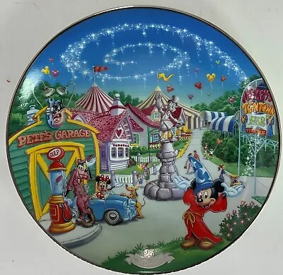 Vintage Disney World 25th Anniversary Mickeys Toon Town Fair Exclusive Plate • $19.59