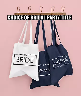 £7.50 • Buy Bridal Party Bride Squad Tote Bag NAVY Hen Party Bachelorette Bridesmaid 