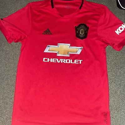2019-2020 Manchester United Jersey Home Medium Adidas Used Kit Red M • $25