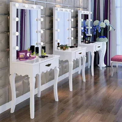 Vanity Makeup Dressing Table Set Hollywood Illuminated Mirror Theatre Hair Salon • £149.99