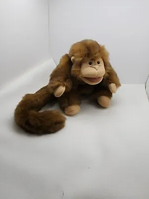 Folk Tails Furry Monkey Hand Puppet  With Long Tail By Folkmanis • $25