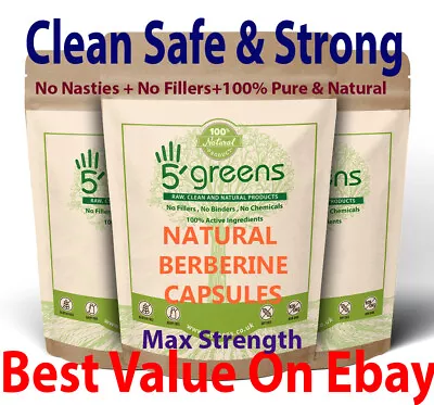 £15.99 • Buy Berberine Extract 15,000mg 600mg 25:1 Capsules Vegan Capsules 100% Natural
